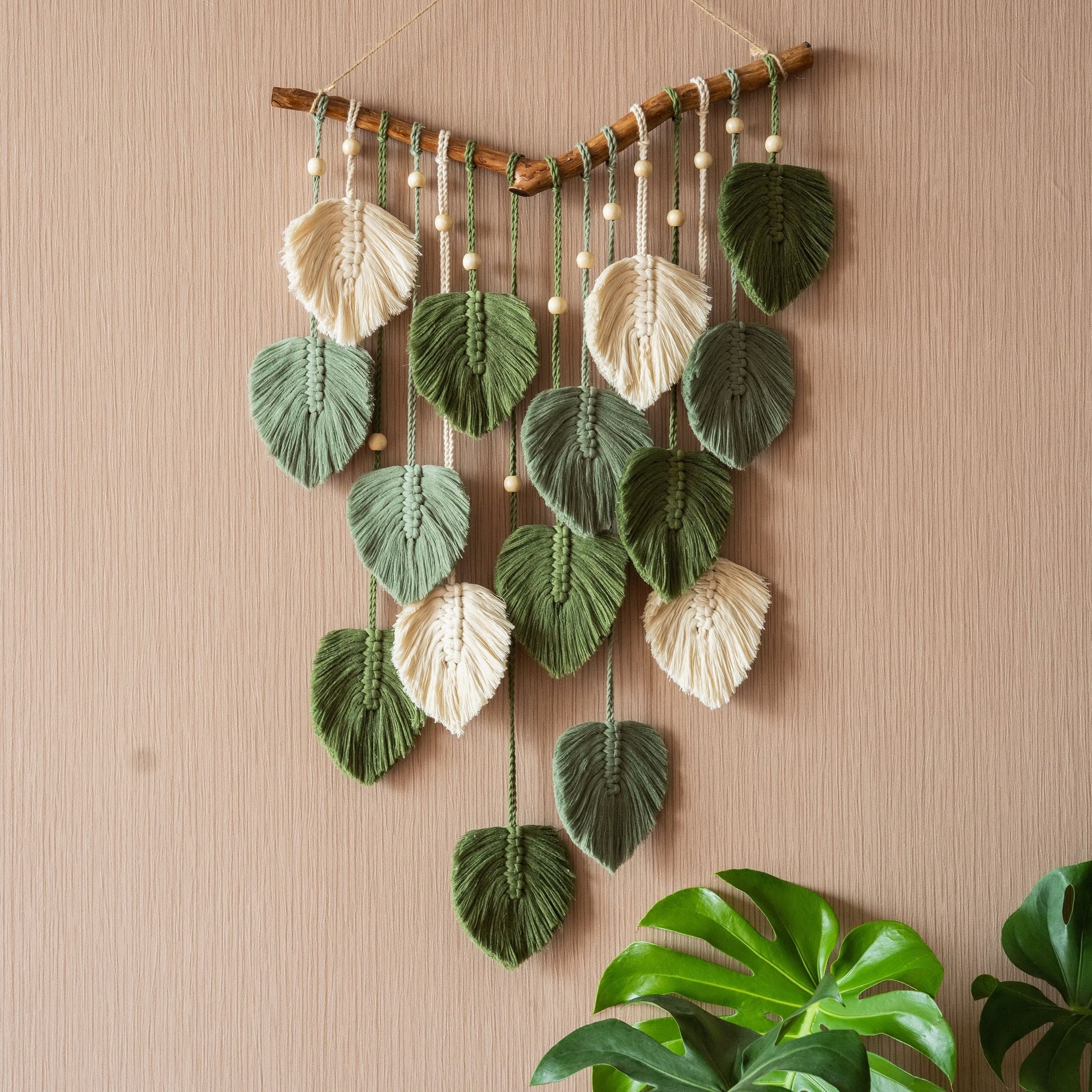 Leaves Wall Hanging for Boho Wall Display