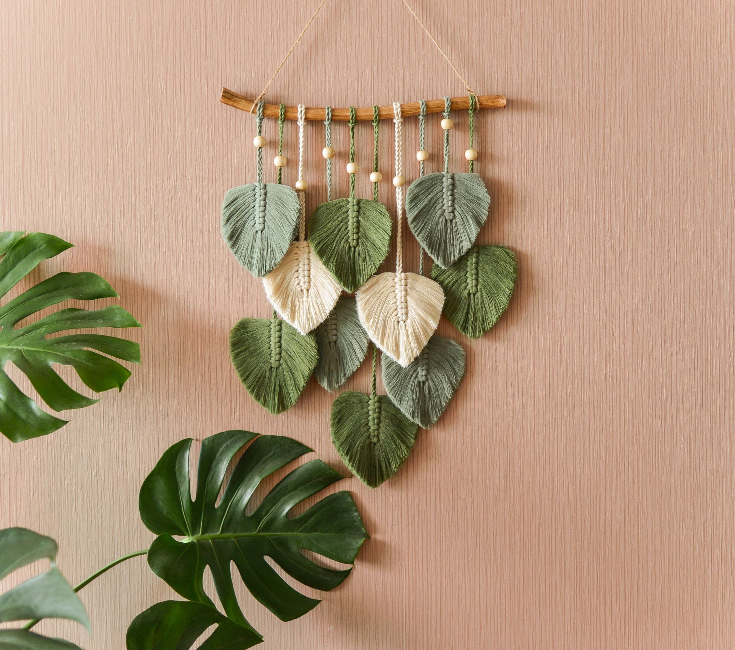 Leaves Wall Hanging for Boho Wall Display