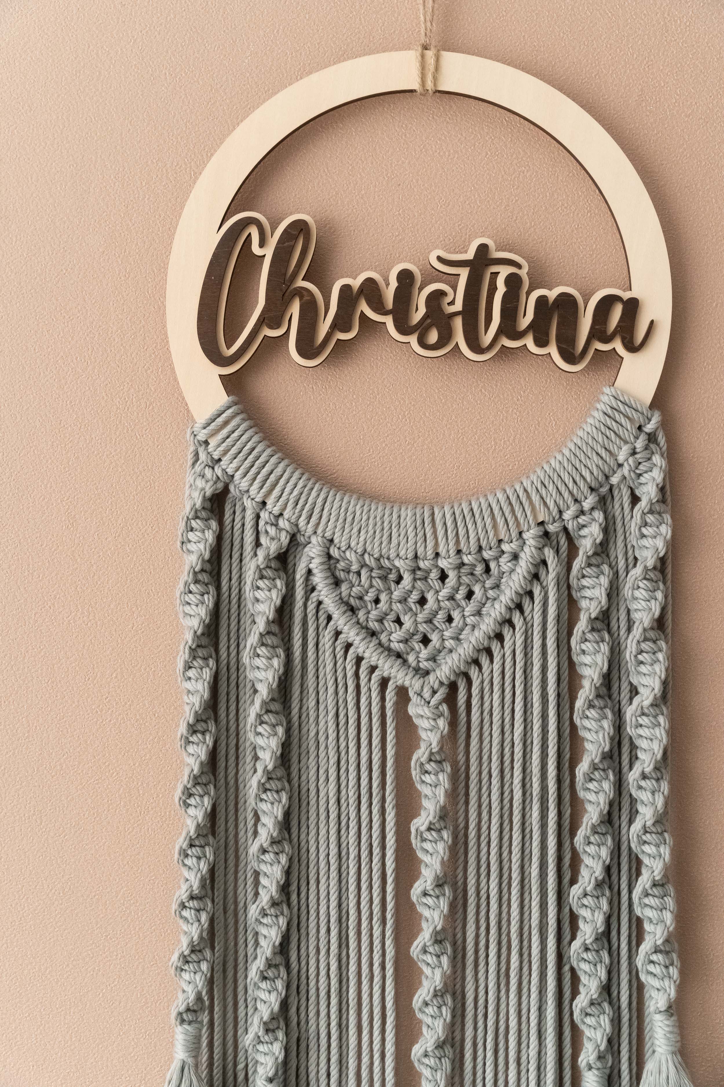 Personalized Name Sign Macrame Wall Hanging For Boho Wall Decor