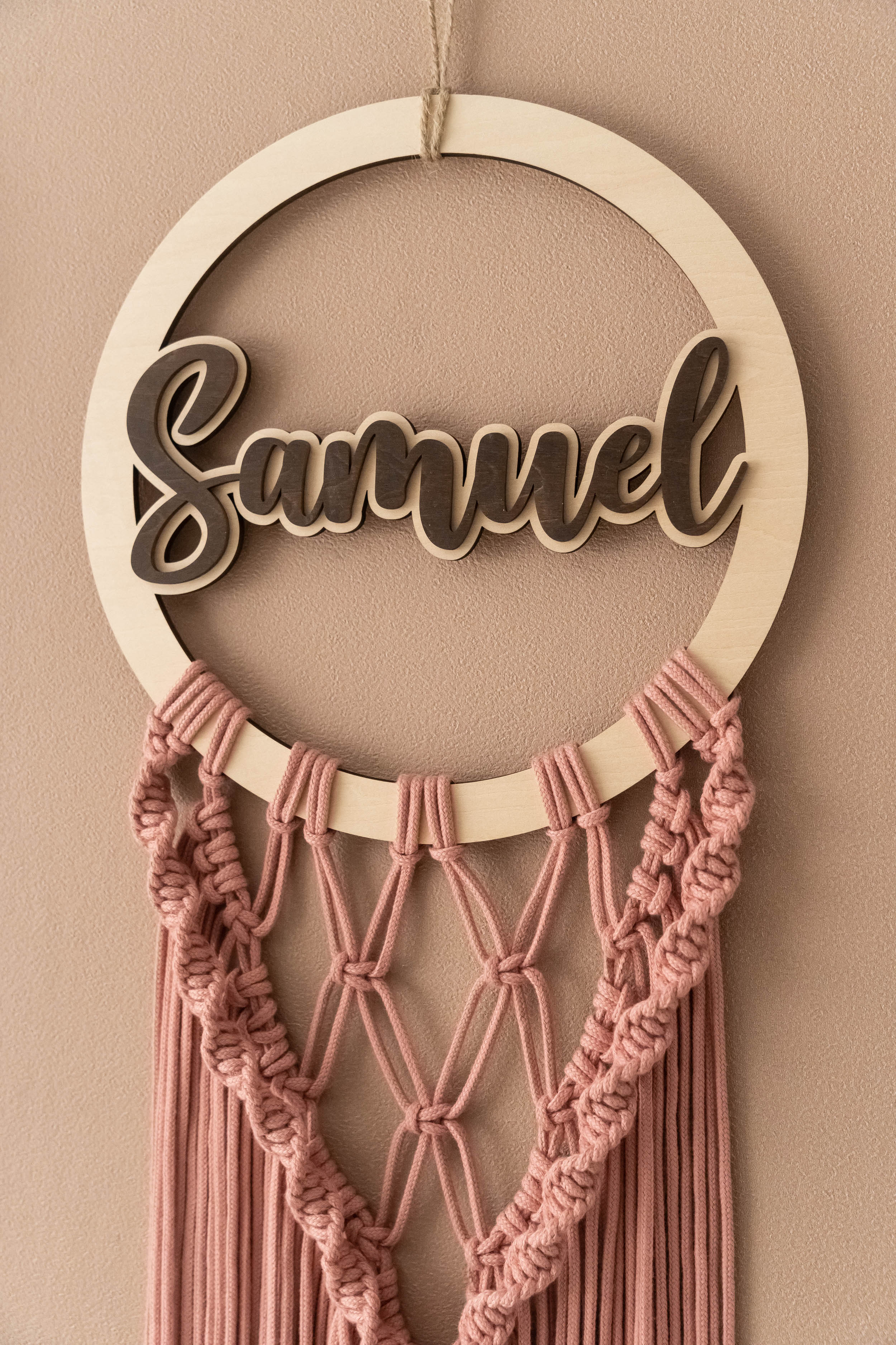 Personalized Name Sign Macrame Wall Hanging For Boho Wall Decor