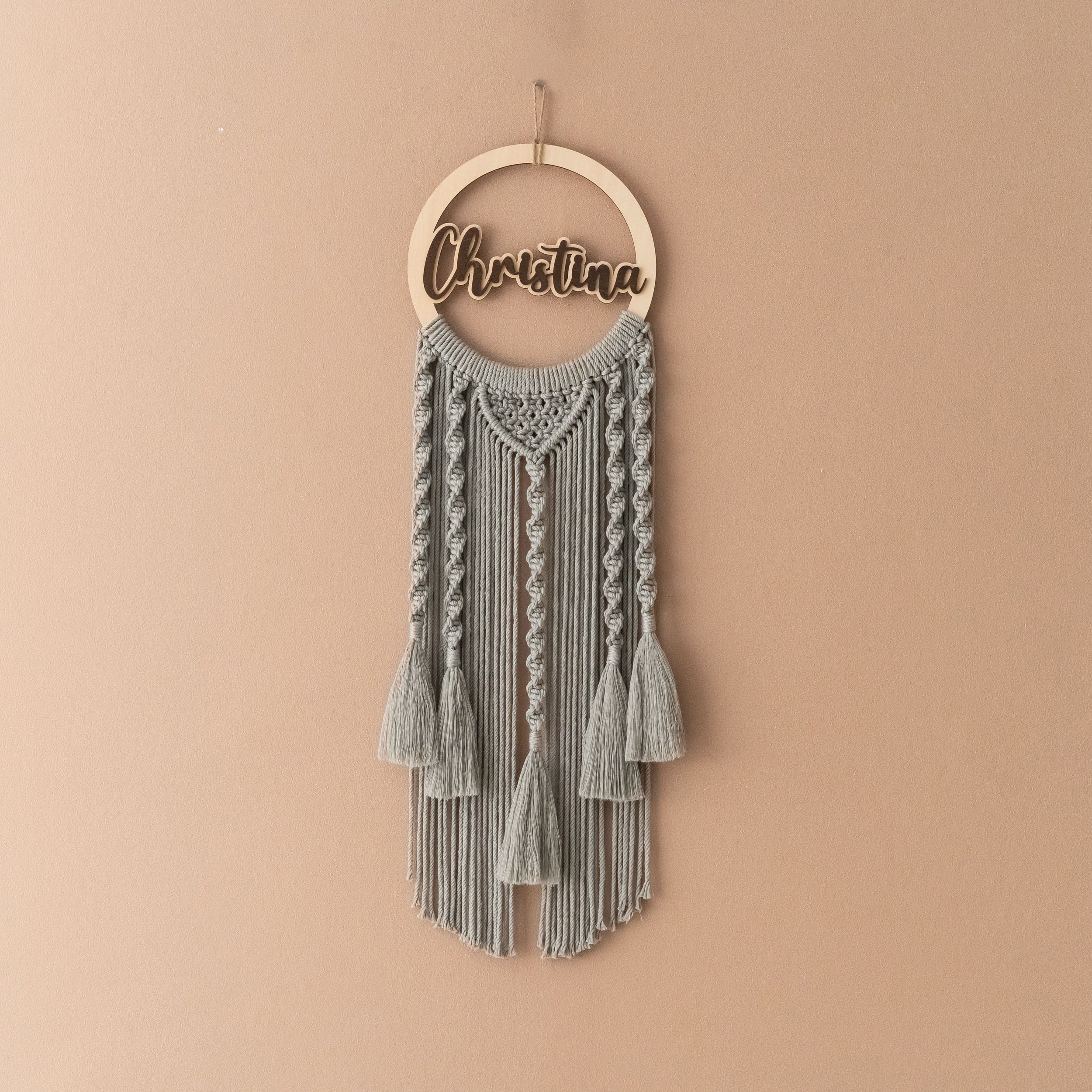 Personalized Name Sign Macrame Wall Hanging For Boho Wall Decor