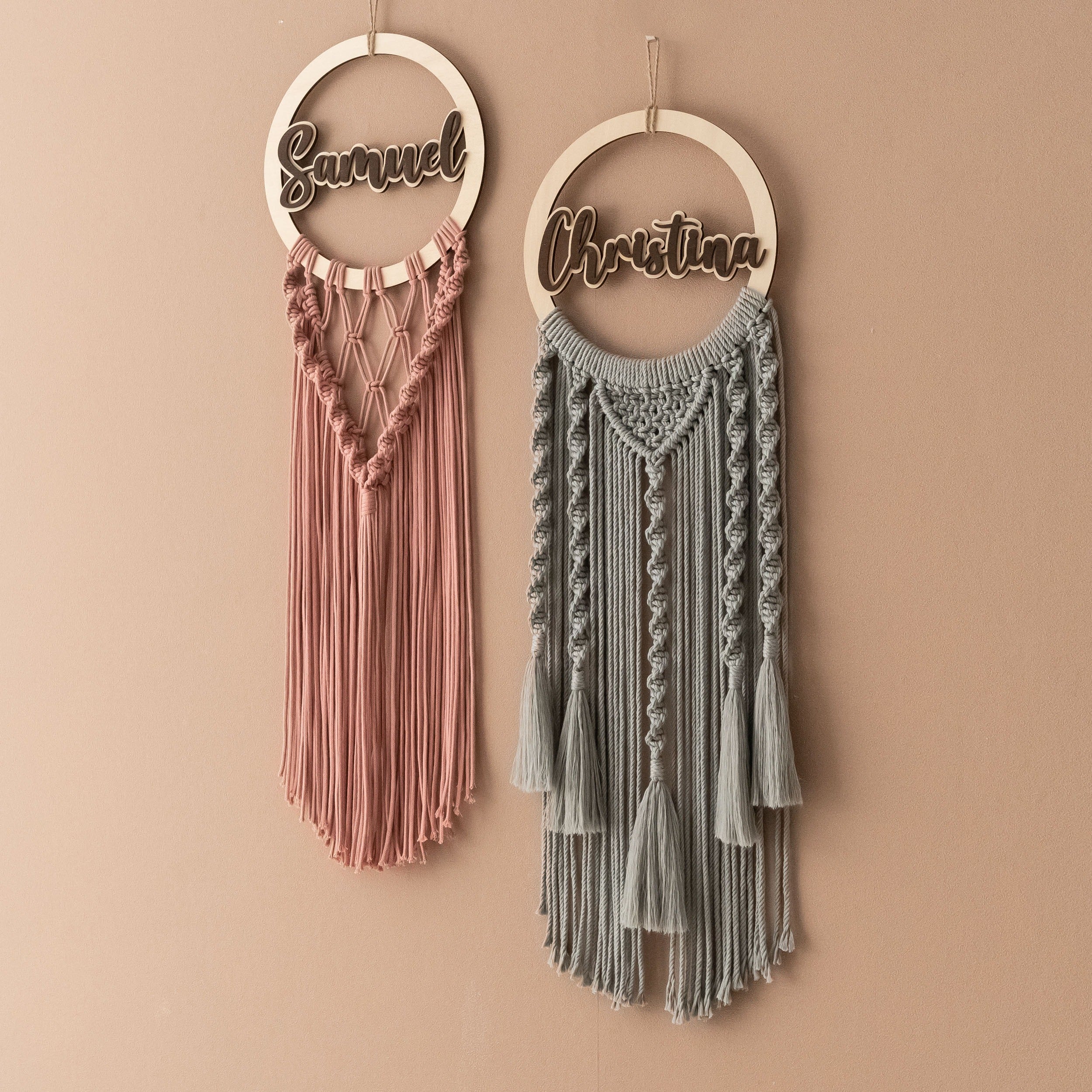 Personalized Name Sign Macrame Wall Hanging For Boho Wall Decor