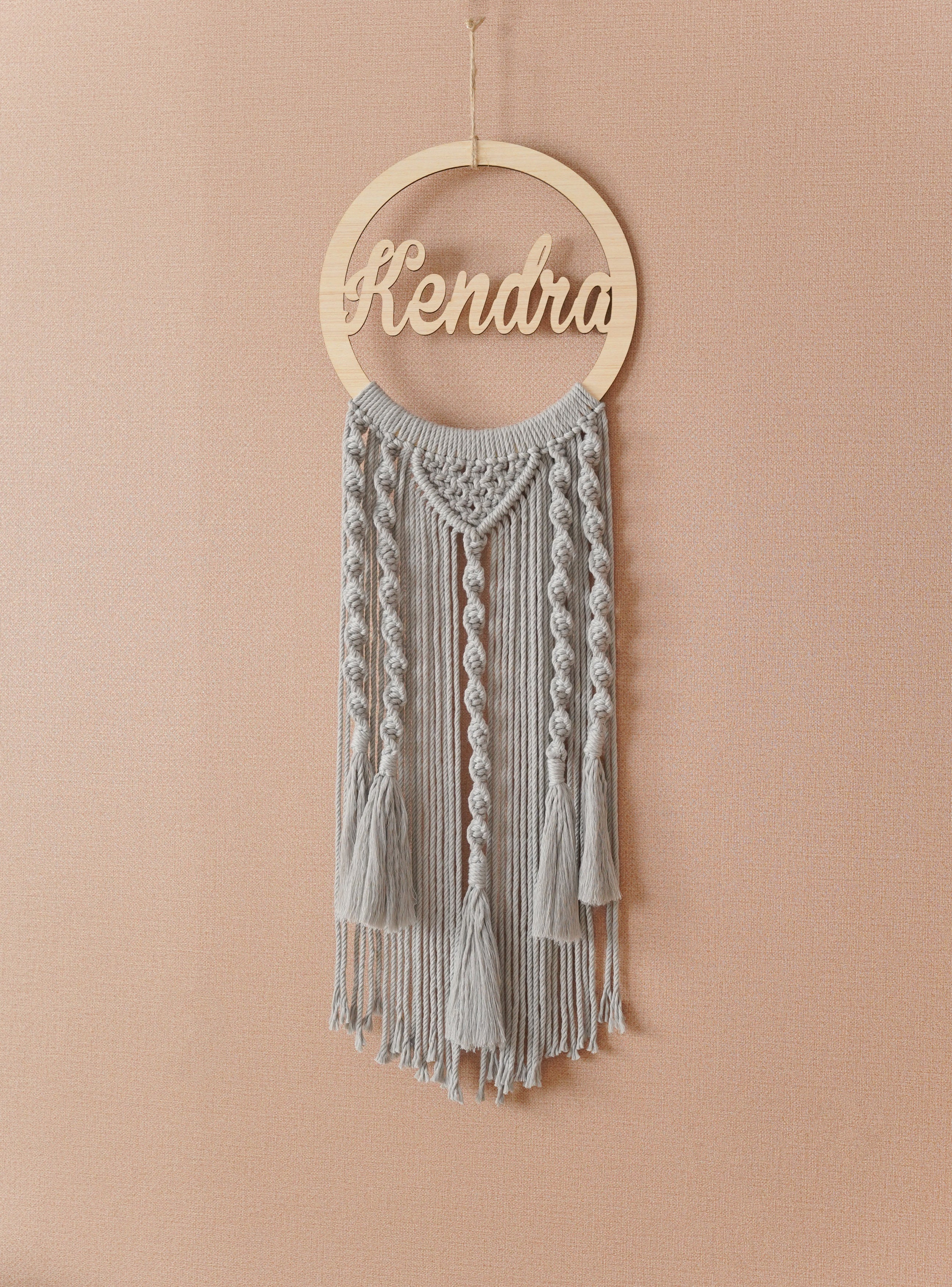 Personalized Name Sign Macrame Wall Hanging For Boho Decor