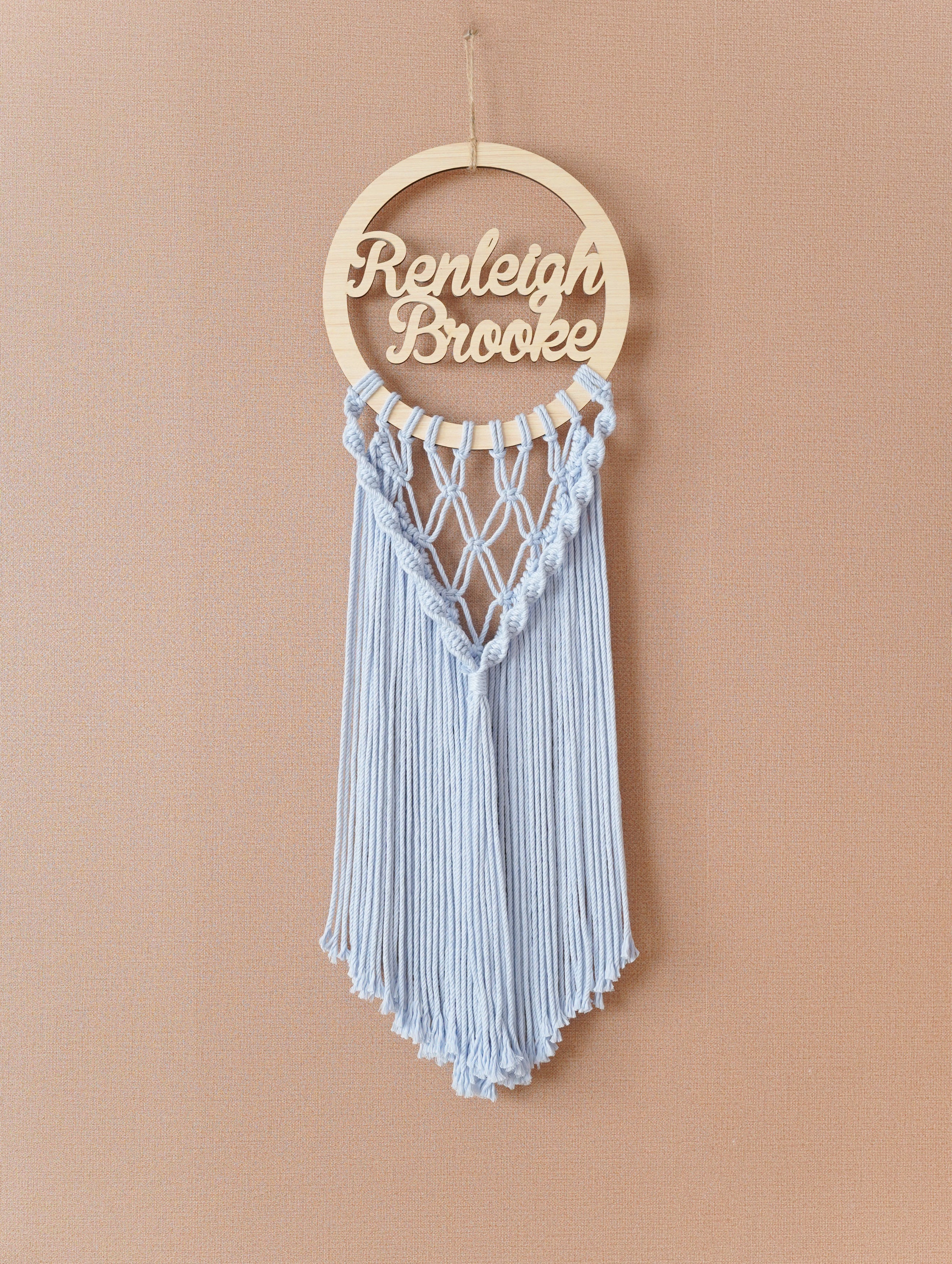 Personalized Name Sign Macrame Wall Hanging For Boho Decor