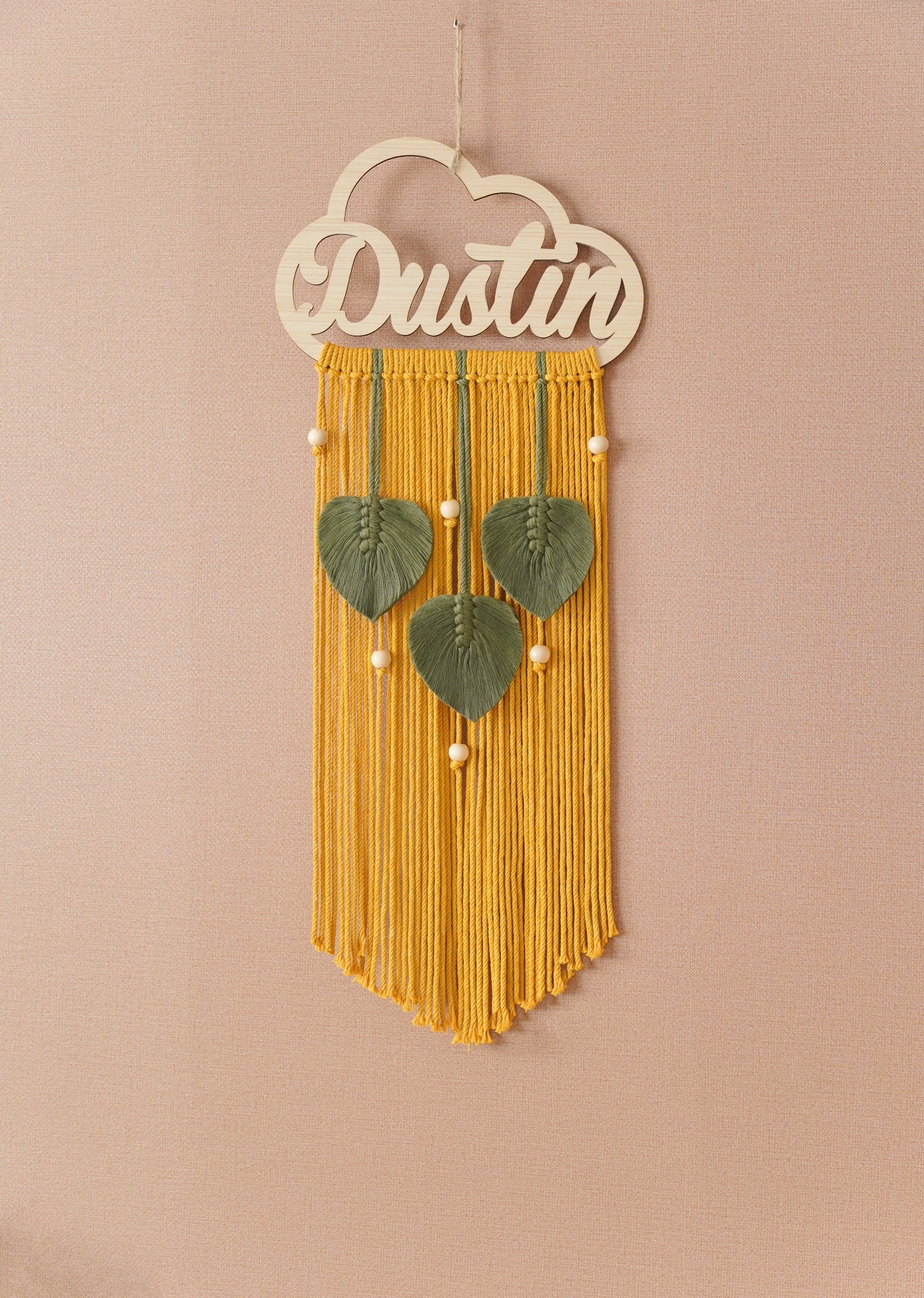 Personalized Name Sign Macrame Wall Hanging For Boho Decor