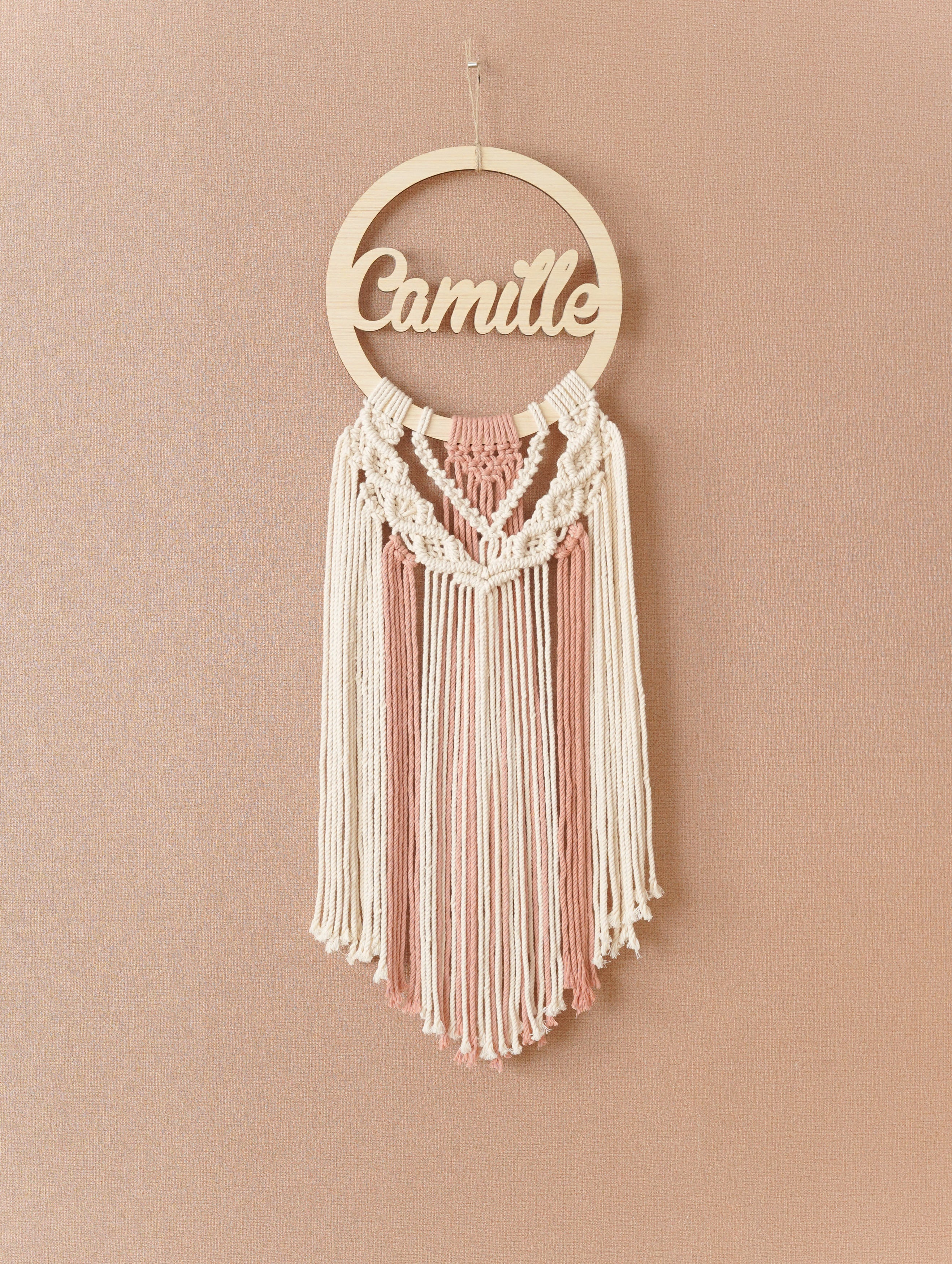 Personalized Name Sign Macrame Wall Hanging For Boho Decor