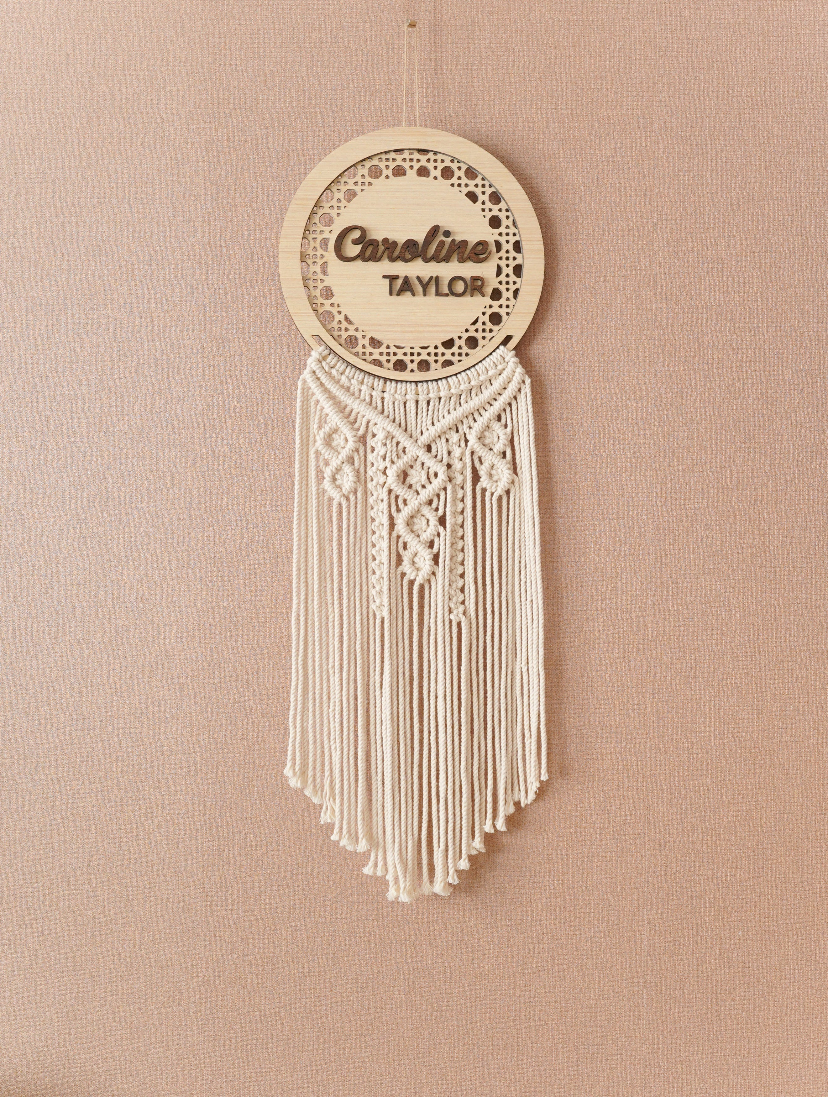 Personalized Name Sign Macrame Wall Hanging For Boho Decor