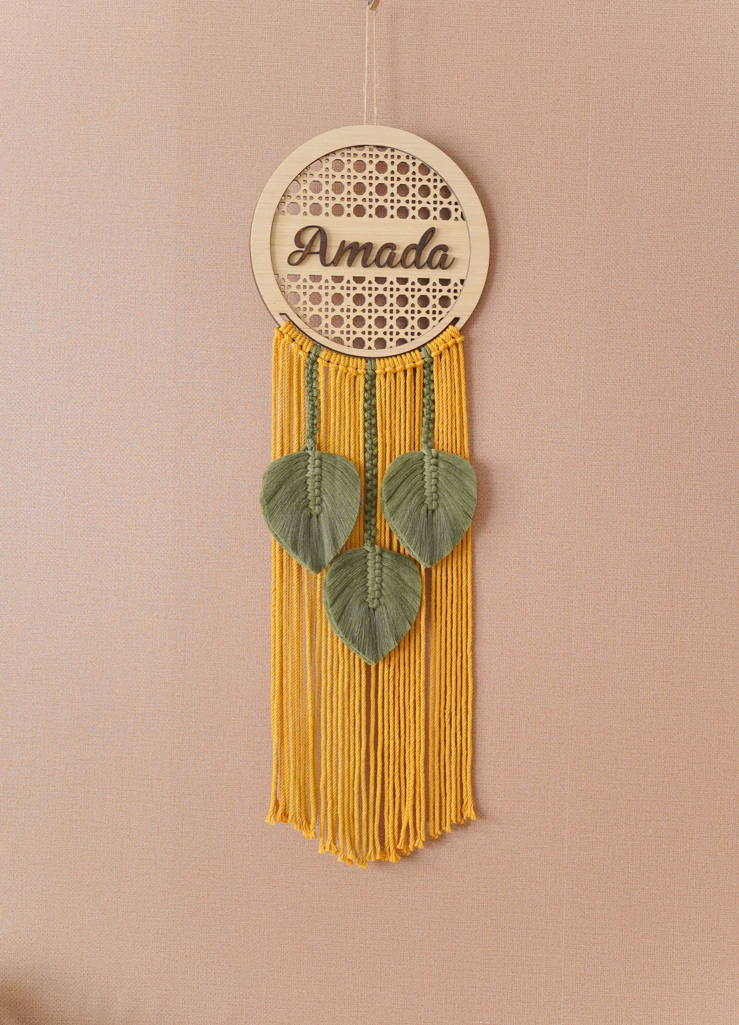 Personalized Name Sign Macrame Wall Hanging For Boho Decor