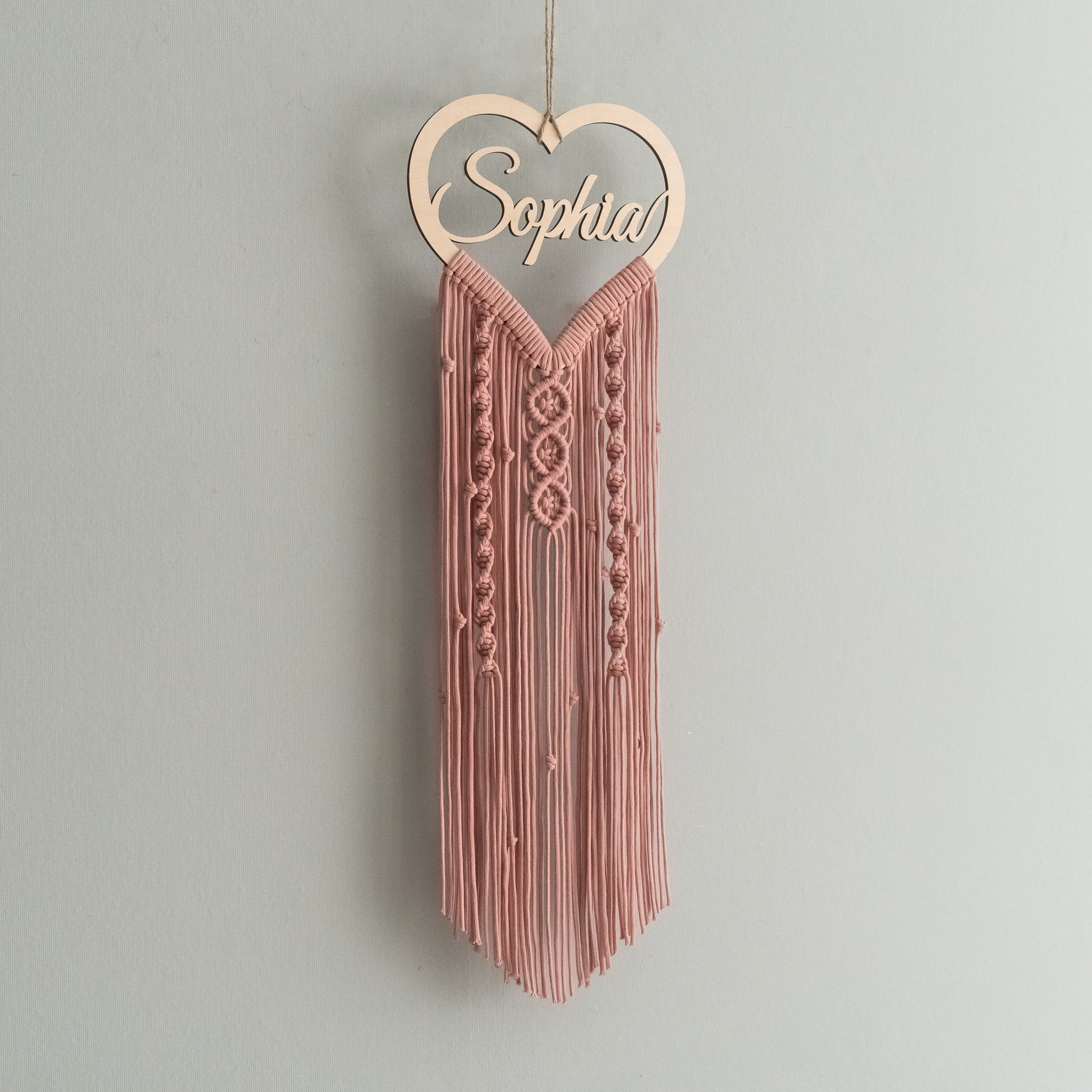 Personalized Name Sign Macrame Wall Hanging for Unique Home Decor