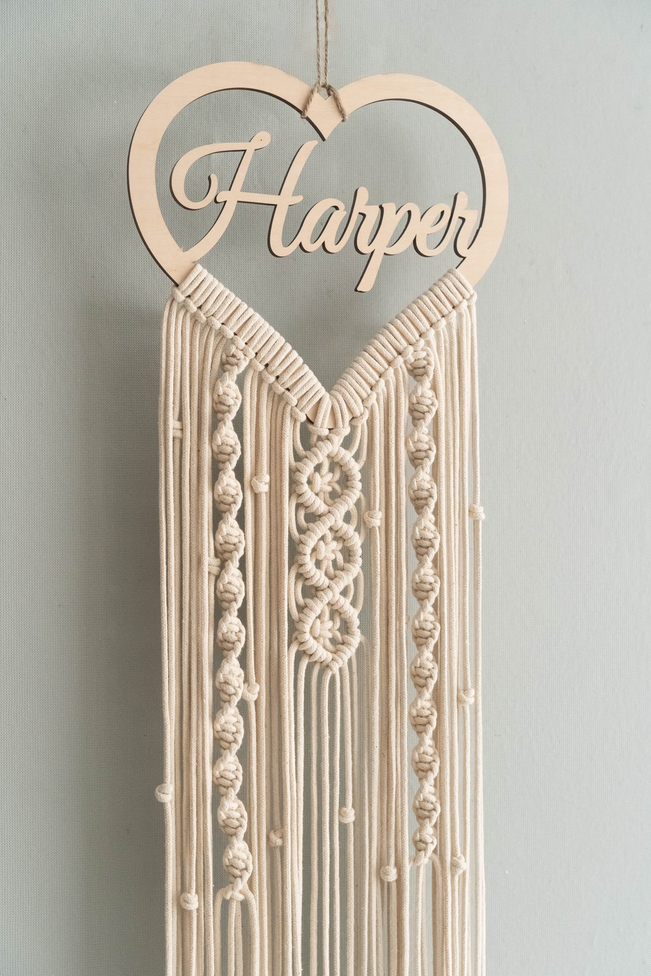 Personalized Name Sign Macrame Wall Hanging for Unique Home Decor