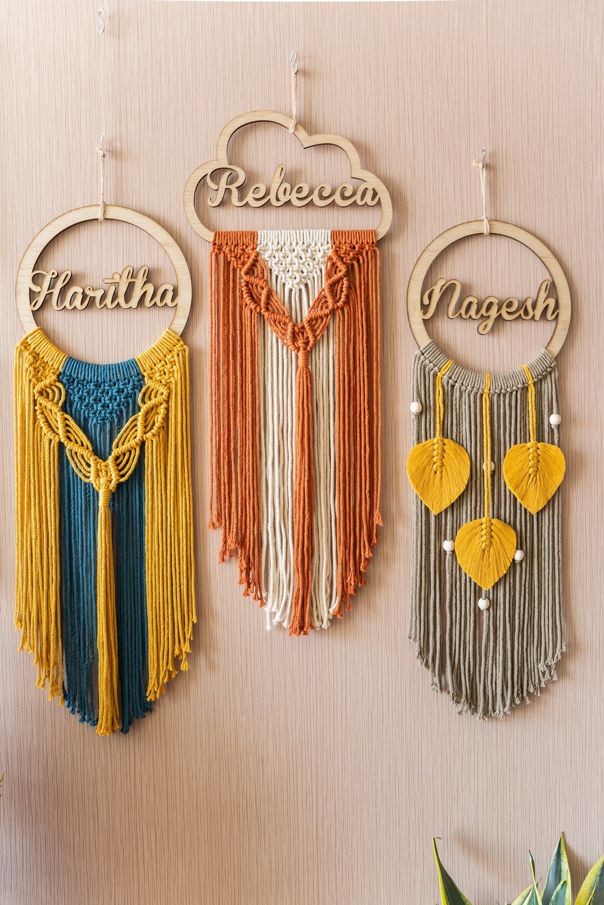 Personalized Name Sign Macrame Wall Hanging For Boho Decor