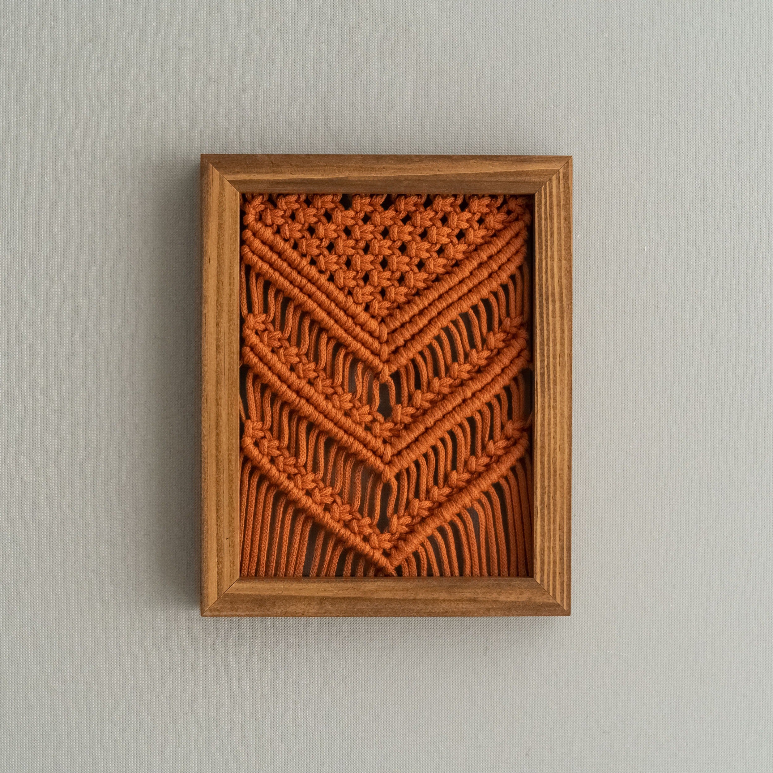 Framed Macrame Wall Hanging Decor For Cozy Modern Home Styling