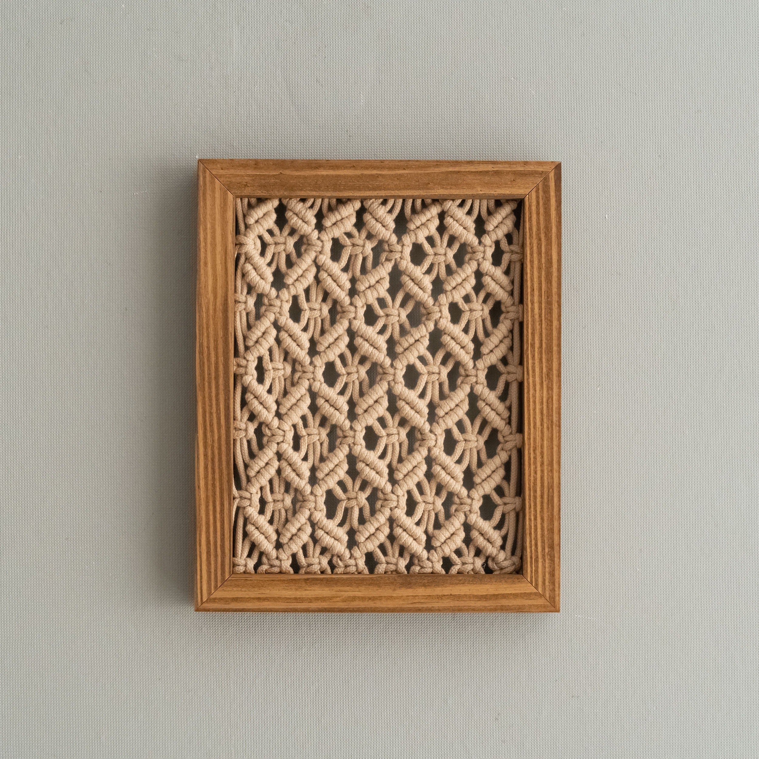Framed Macrame Wall Hanging Decor For Cozy Modern Home Styling