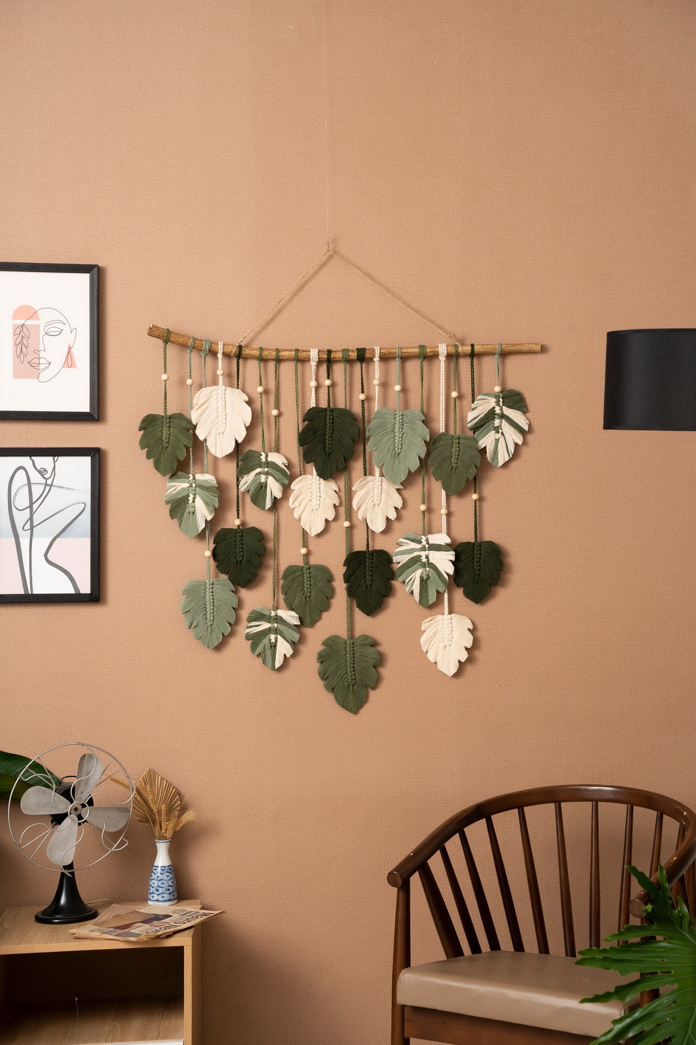 Monstera Leaf Art for Rustic Farmhouse Decor