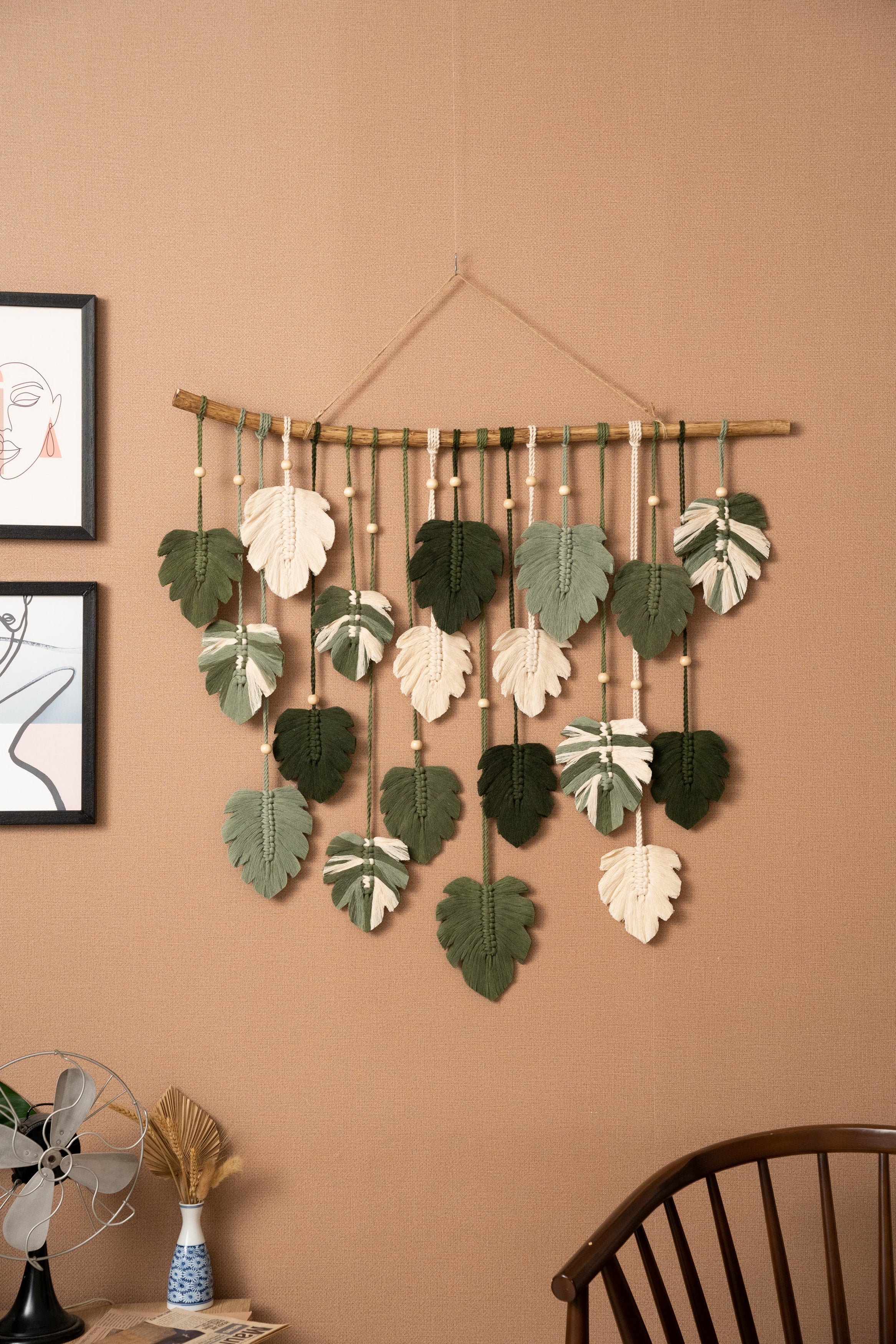 Monstera Leaf Art for Rustic Farmhouse Decor