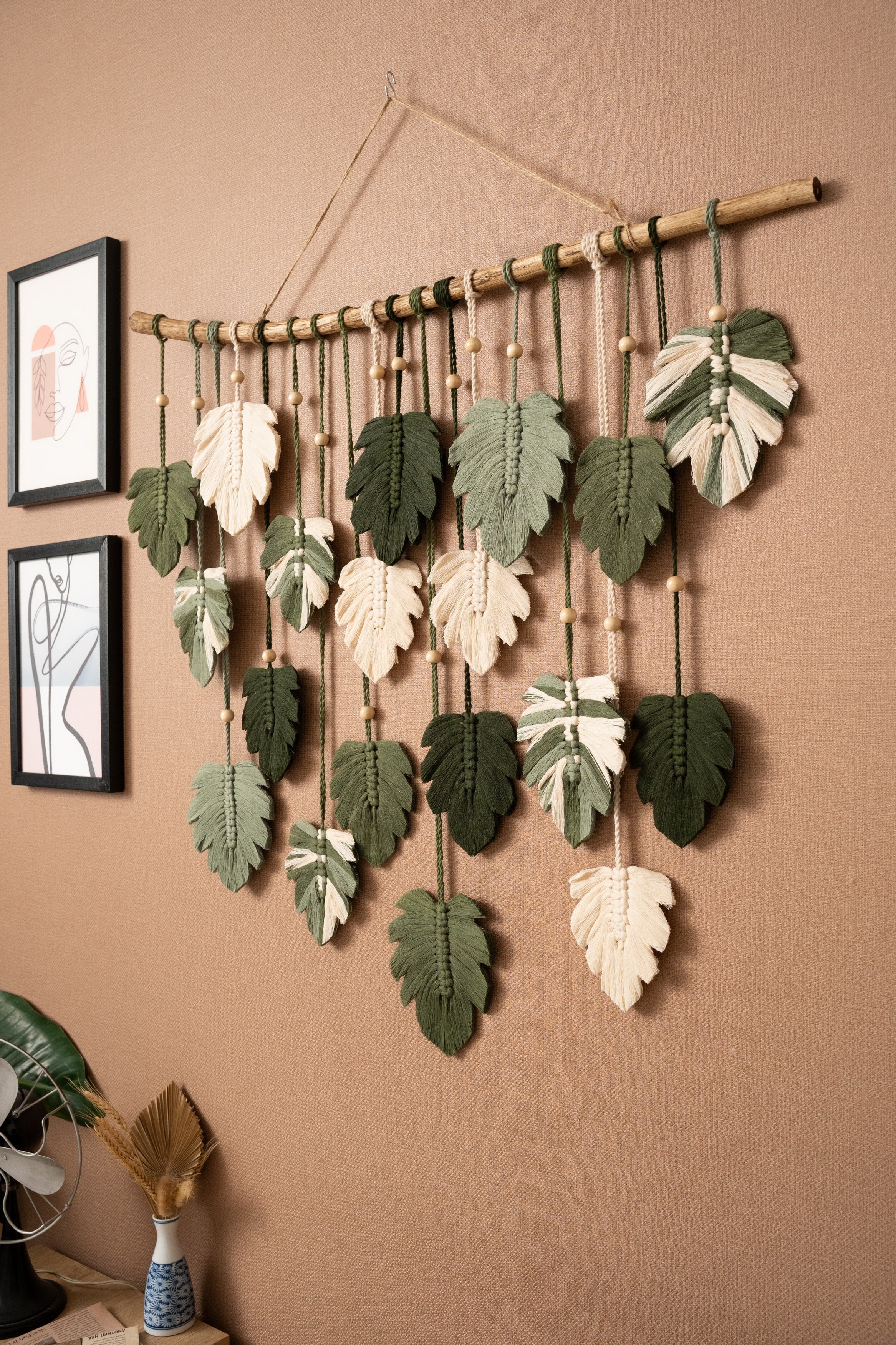Monstera Leaf Art for Rustic Farmhouse Decor