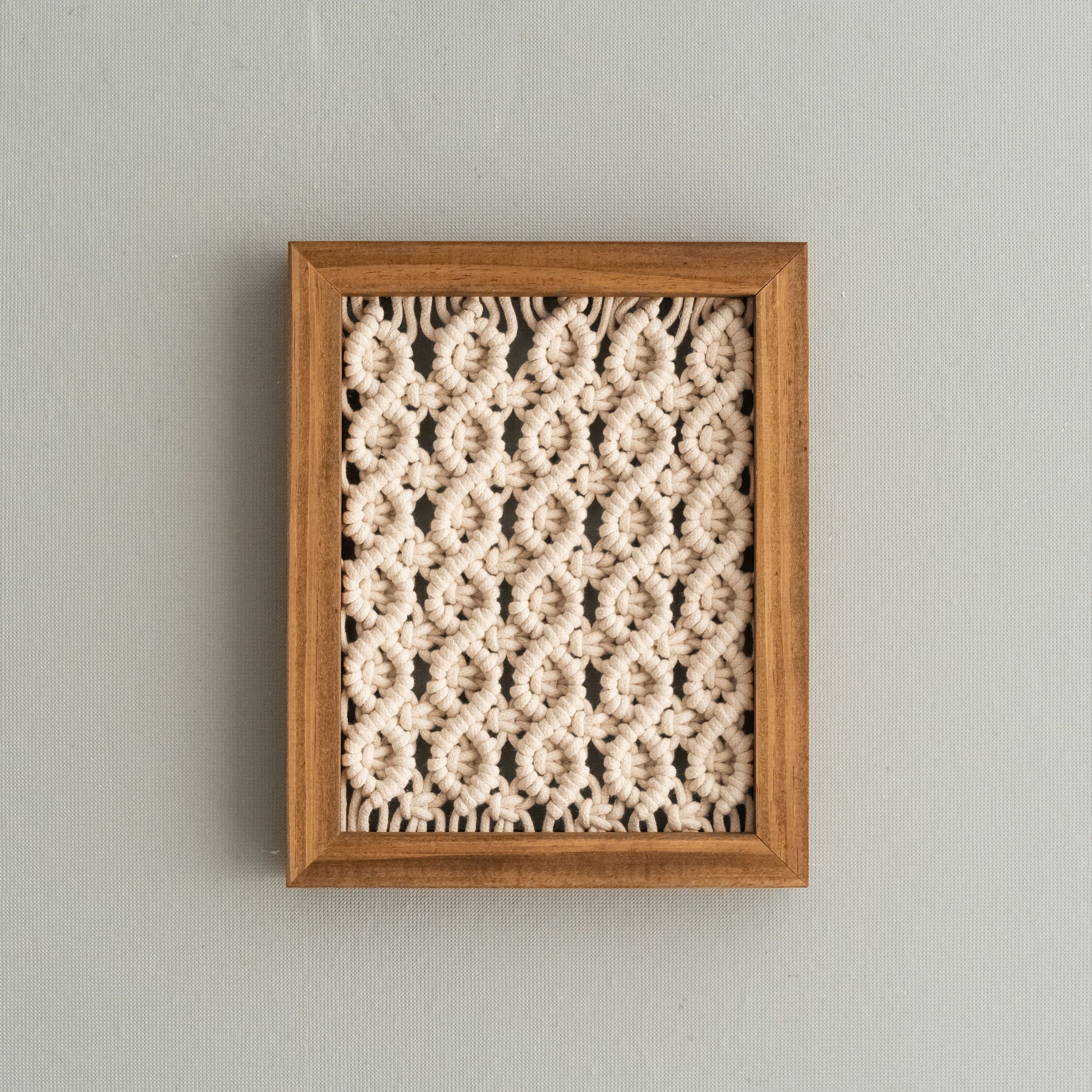 Framed Macrame Wall Hanging Decor For Cozy Modern Home Styling