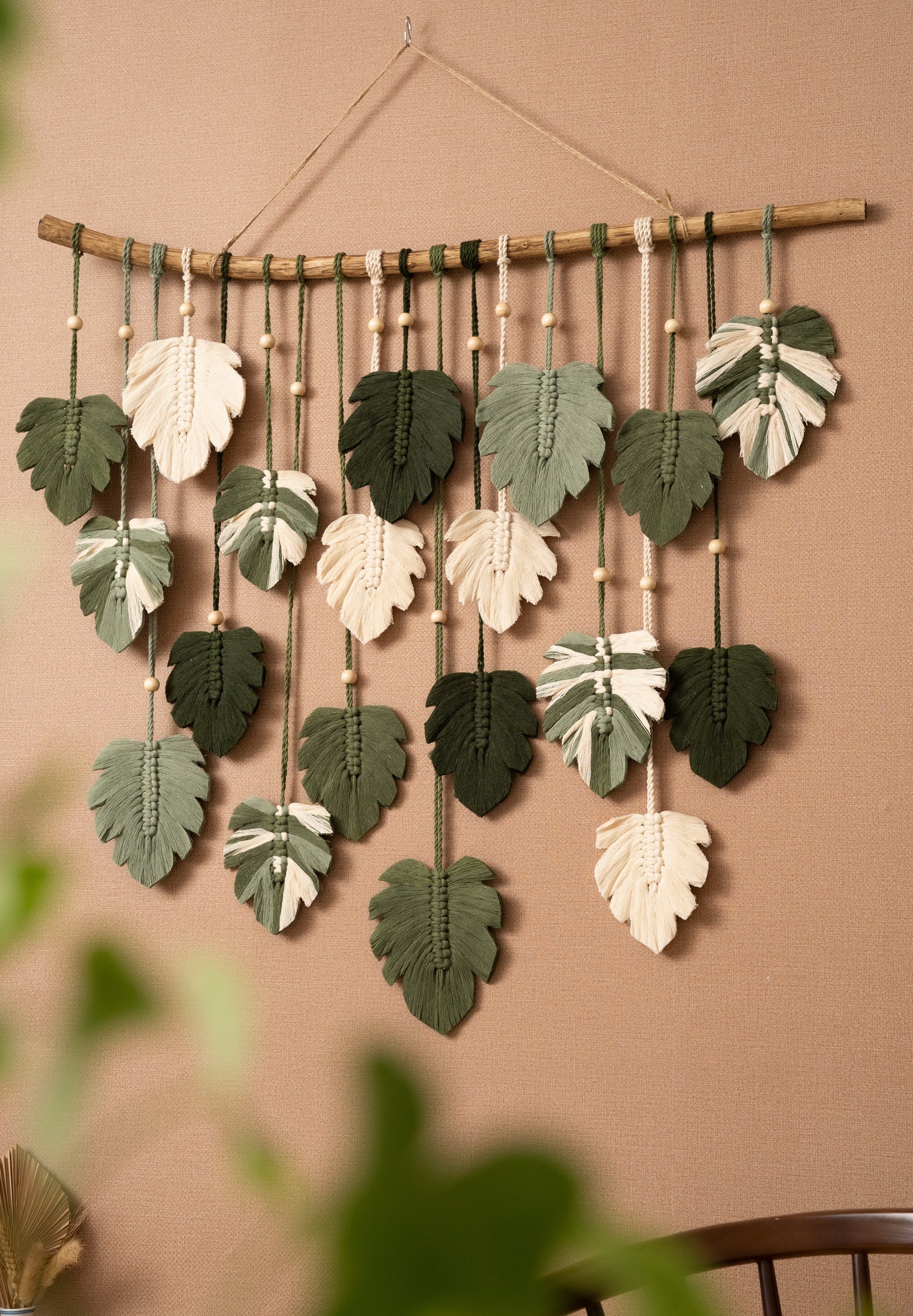 Monstera Leaf Art for Rustic Farmhouse Decor