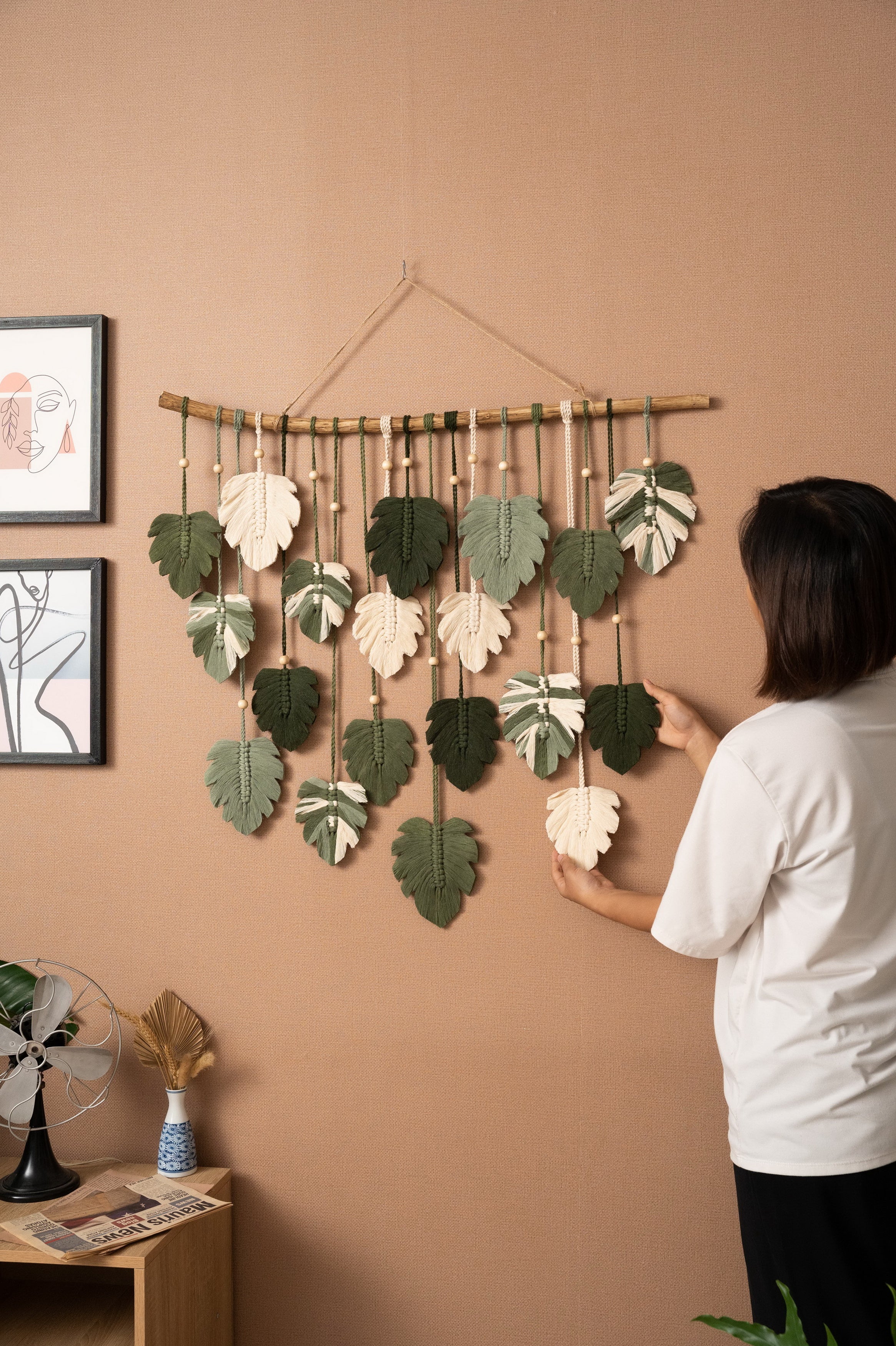 Monstera Leaf Art for Rustic Farmhouse Decor