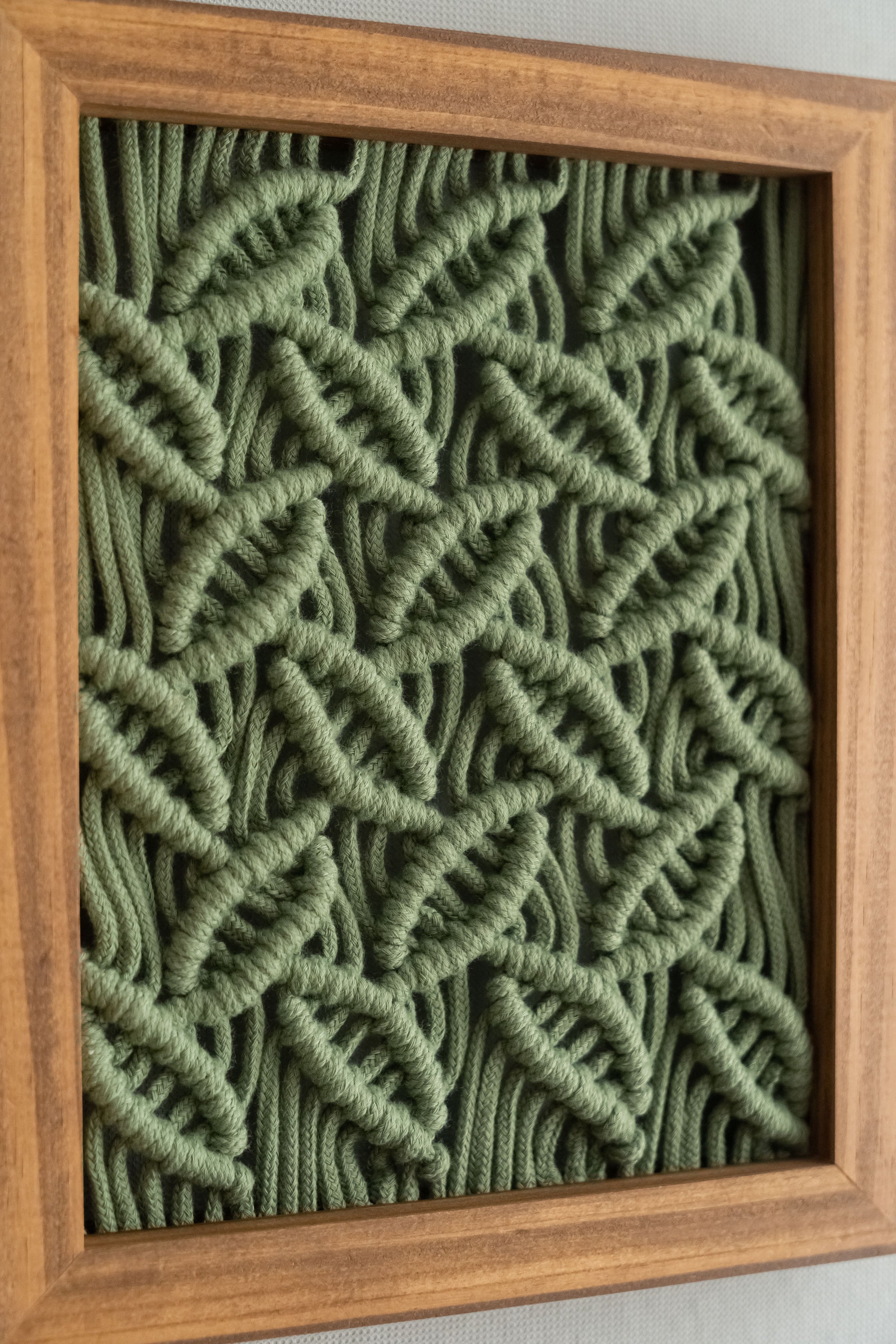 Framed Macrame Wall Hanging Decor For Cozy Modern Home Styling