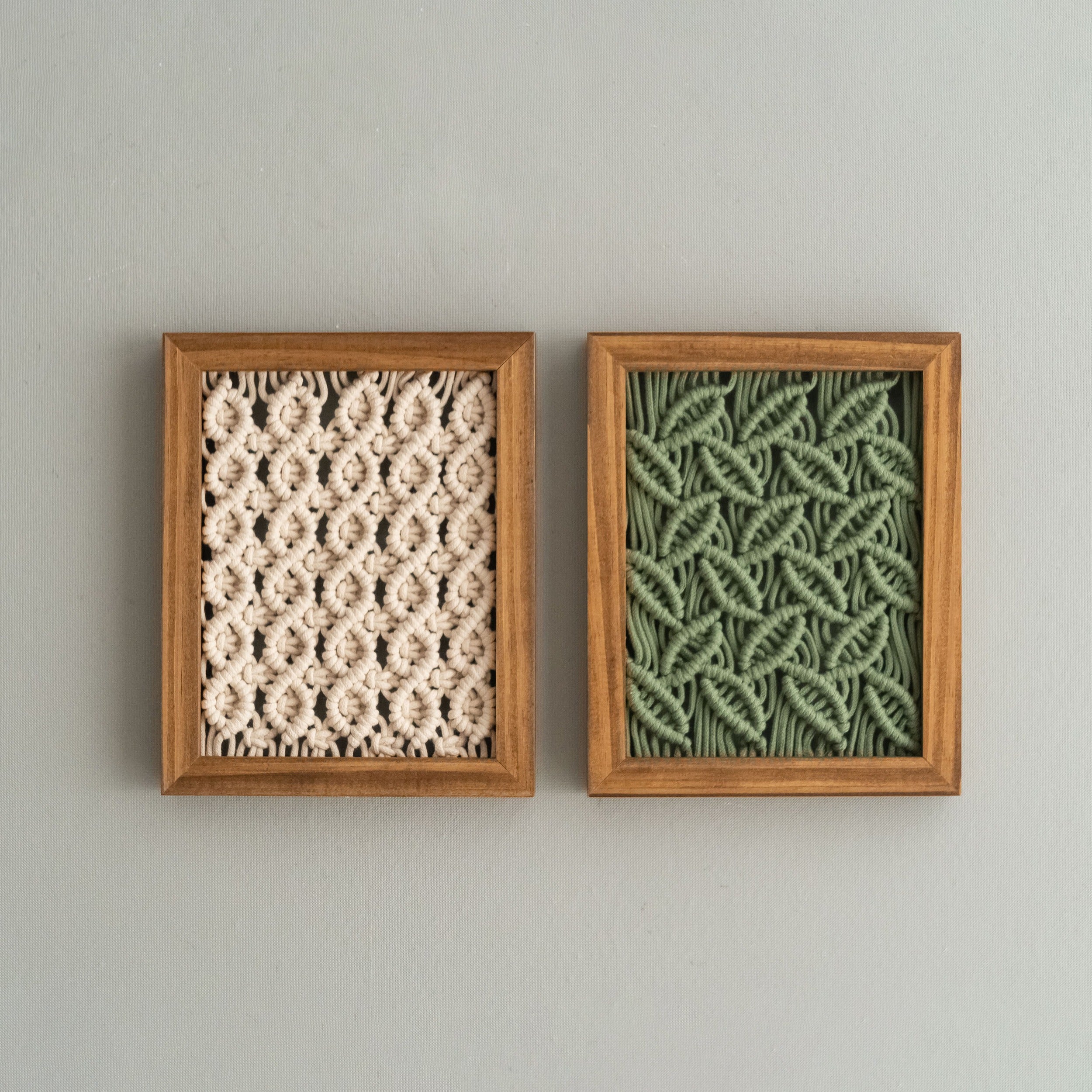 Framed Macrame Wall Hanging Decor For Cozy Modern Home Styling
