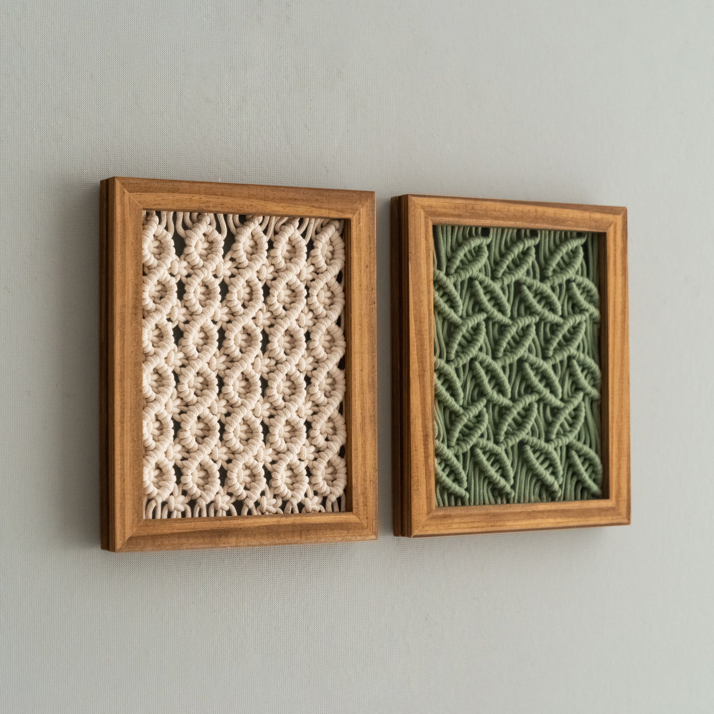 Framed Macrame Wall Hanging Decor For Cozy Modern Home Styling