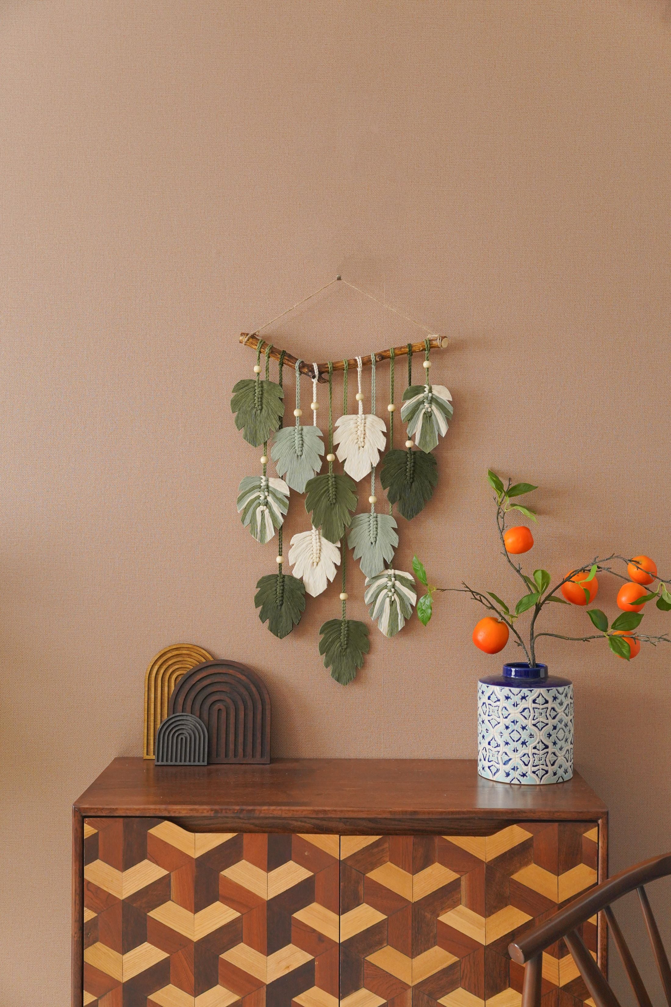 Monstera Leaf Art for Rustic Farmhouse Decor
