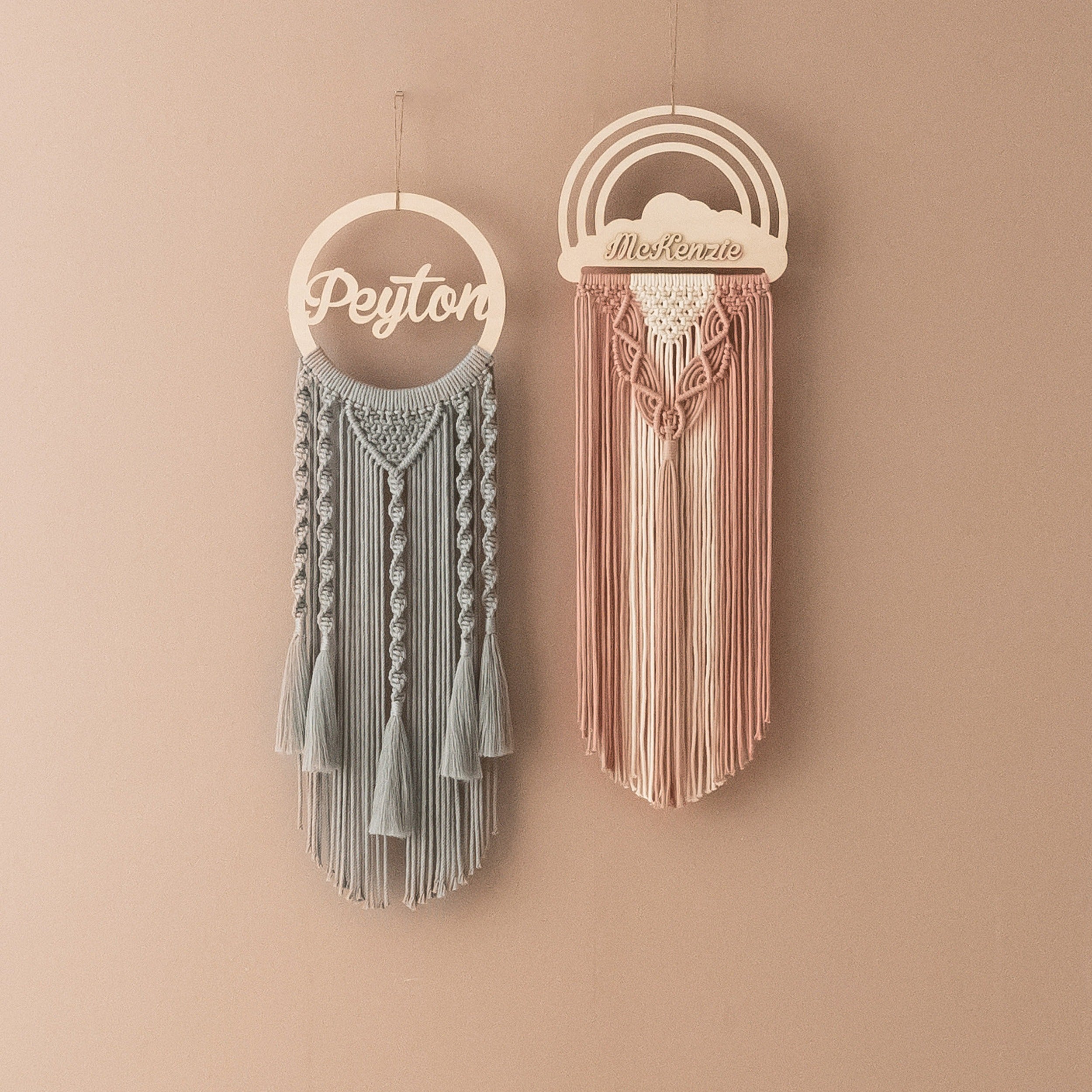 Personalized Name Sign Macrame Wall Hanging For Boho Decor