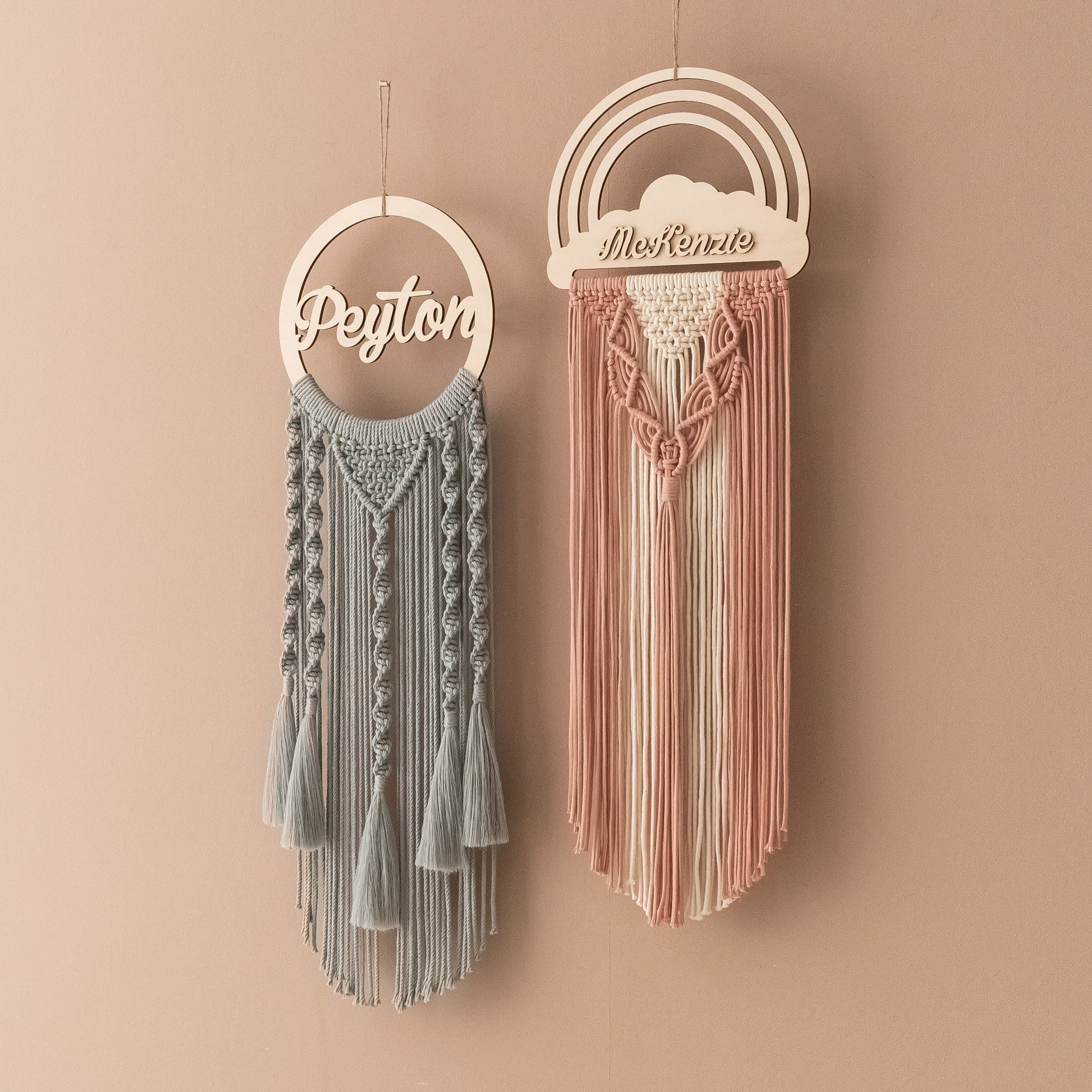 Personalized Name Sign Macrame Wall Hanging For Boho Decor