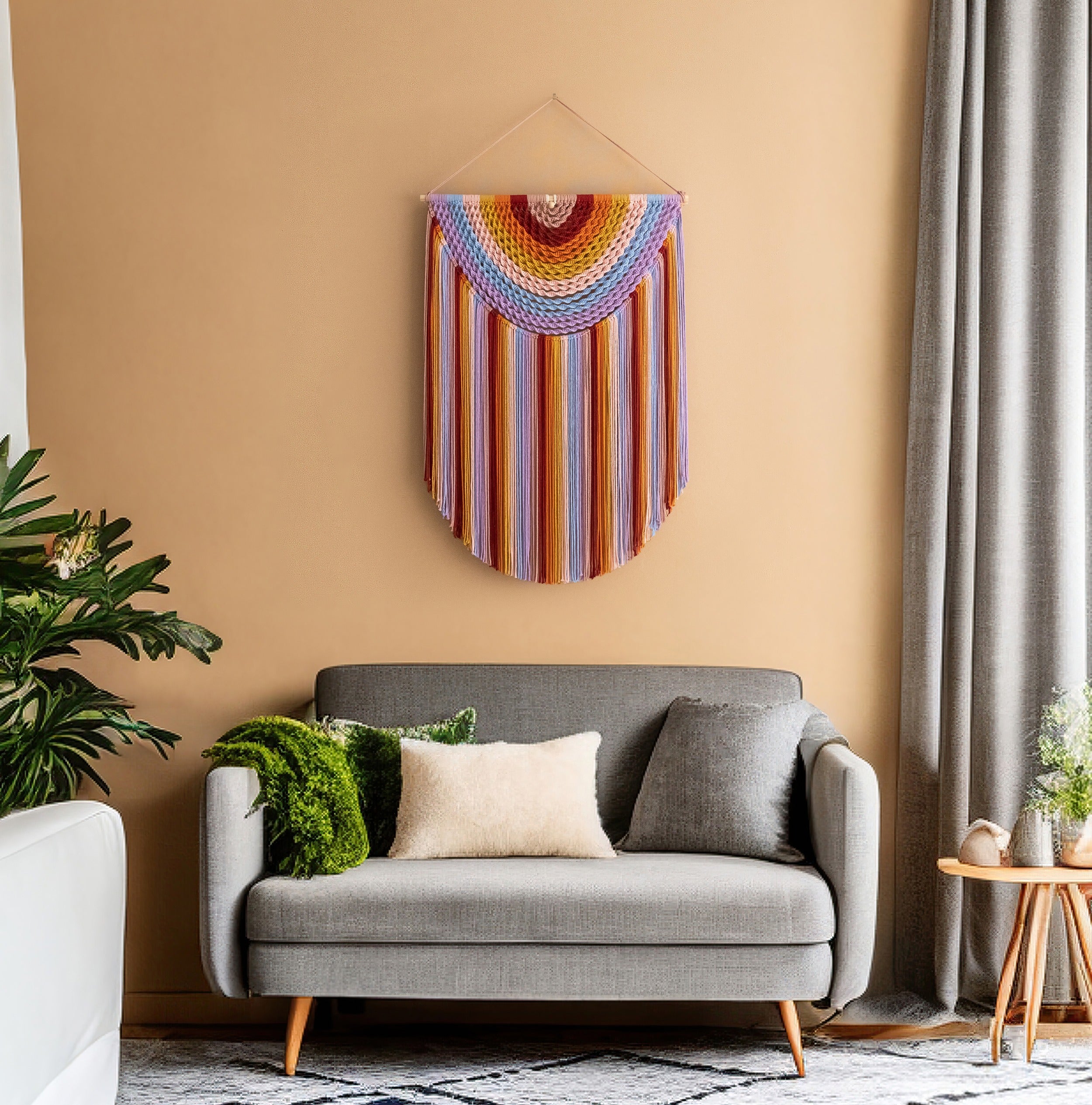 Large Macrame Wall Hanging For Cozy Boho Home Decoration