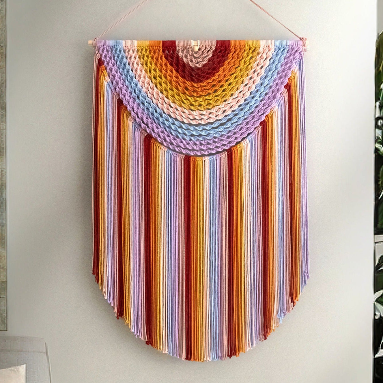 Large Macrame Wall Hanging For Cozy Boho Home Decoration