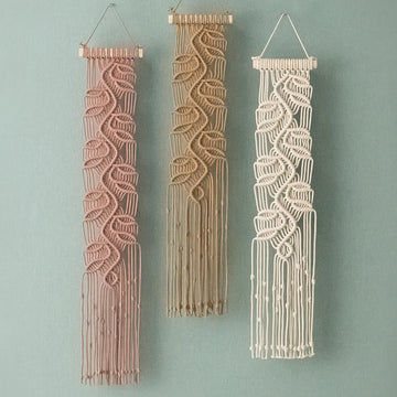 Macrame Leaf Minimal Wall Hanging For Boho Home Decor
