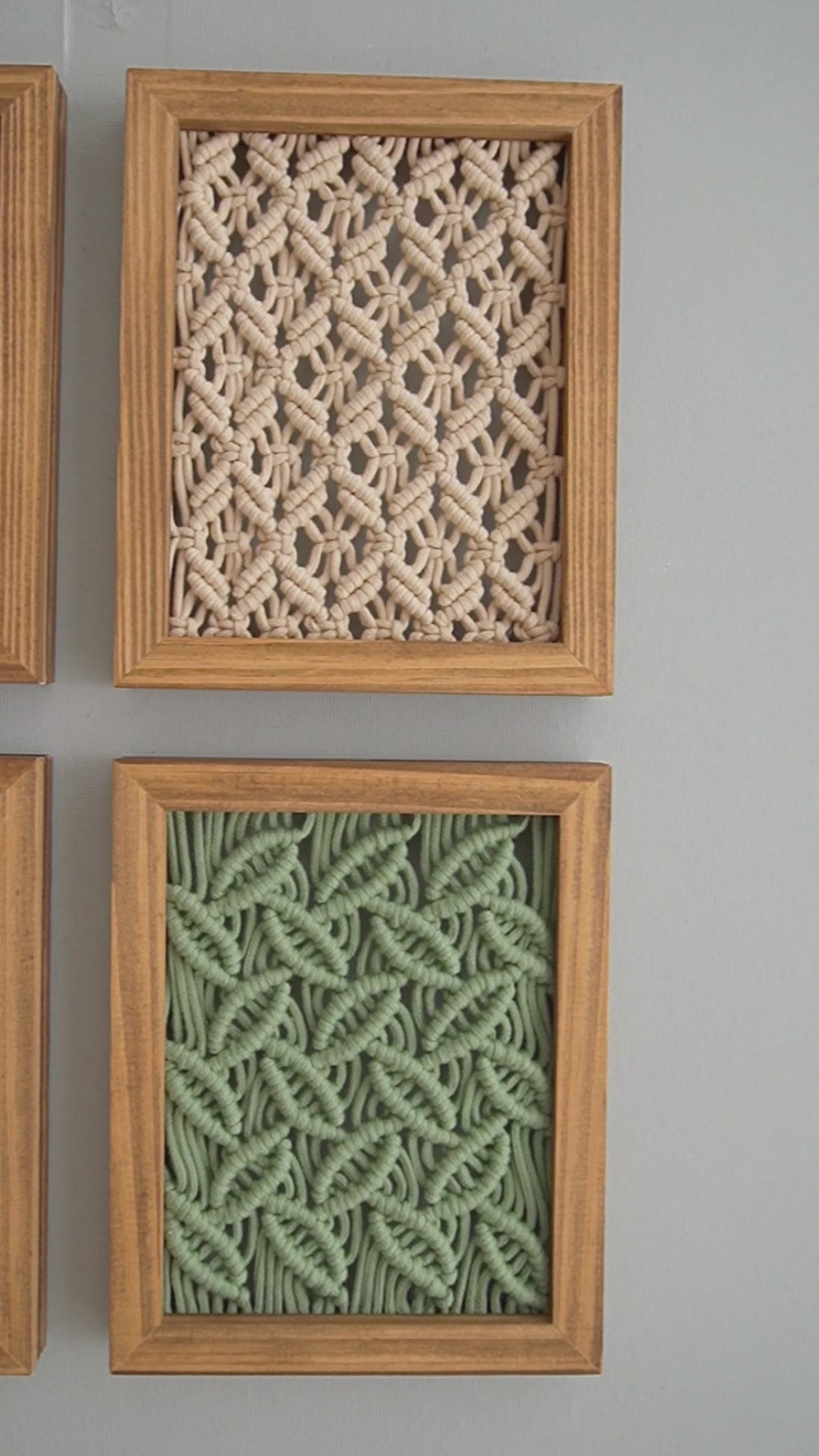 Framed Macrame Wall Hanging Decor For Cozy Modern Home Styling