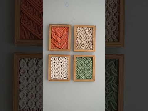 Framed Macrame Wall Hanging Decor For Cozy Modern Home Styling (youtube link)